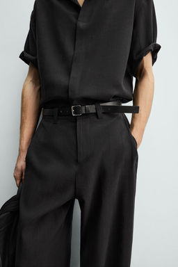 PANTAL?N FLUIDO PLIEGUES / Negro - Zara фото 5