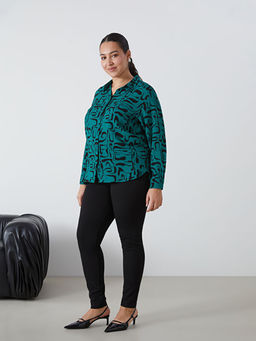 Kad?n Beli Lastikli D?z Tayt Pantolon