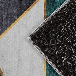 Коврики для дома Доляна Геометрик, 2 шт, 45?120 см, 40?60 см, цвет зелёно-серый фото 5