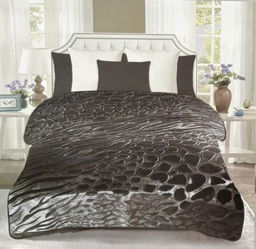 Покрывало Велюровое 200x230 Энимал принт Темно-серый