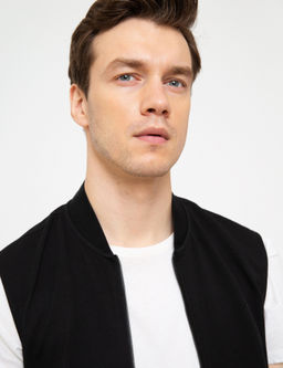 Siyah Slim Fit Sweatshirt