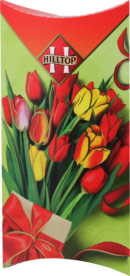 HILLTOP. 8 марта. Tea Card. Алый букет карт.упаковка, 9 пак.