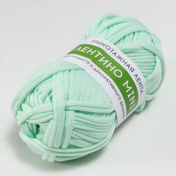 Цена за 2 шт. Пряжа трикотажная 100% хлопок "Лентино mini" 100 гр 40 м цвет 16 аквамарин