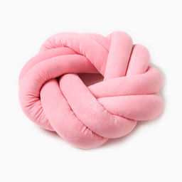 Подушка-узел Этель, d=33см, цвет розовый, велюр  фото 7
