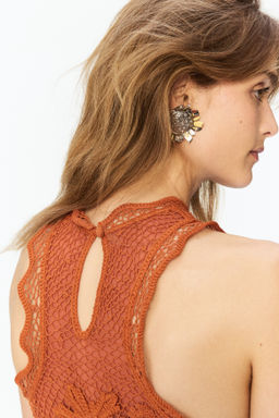 Vestido efecto crochet con volantes - H&m фото 5