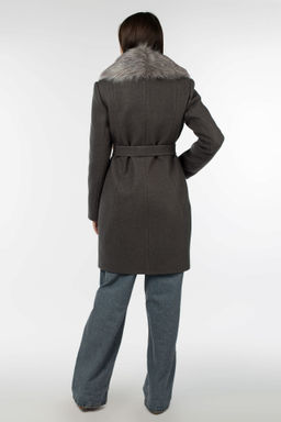 02-3072 Пальто женское утепленное (пояс) - El podio фото 5