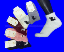 Цена за 5 пар. 5 ПАР - ПриветBS термоноски женские АНГОРА НОРКА "Кошечка" арт. 2680