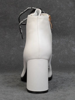 01-B087B-360D WHITE Ботинки демисезонные женские (натуральная кожа, байка)