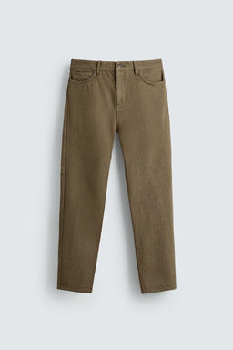 REGULAR FIT COTTON TROUSERS - Zara фото 6