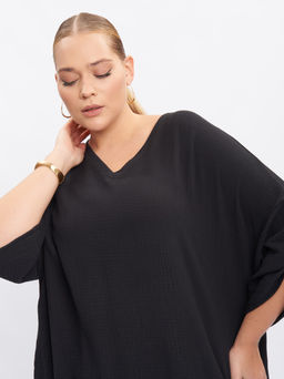 Платье из муслина PP66501BLK01