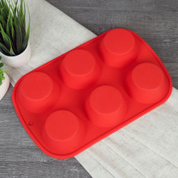 Форма для выпечки 6 ячеек силиконовая / HL-090 / уп 200/ Пирамидки/28x18x3,3 см/0,12/ - ГалеонТрейд фото 2