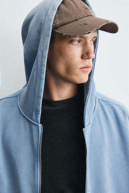 WASHED ZIP HOODIE - Zara фото 7