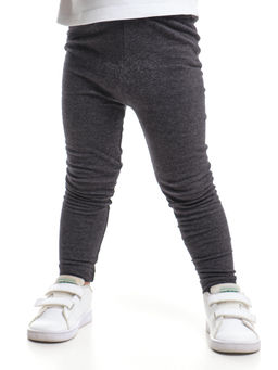 Бриджи лосины однотонные UD 1205 черный меланж - Mini maxi фото 2