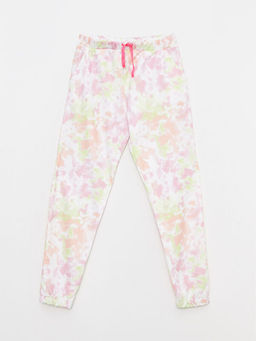 Kap??onlu Batik Desenli Uzun Kollu K?z ?ocuk Sweatshirt ve E?ofman Alt? - Waikiki фото 3