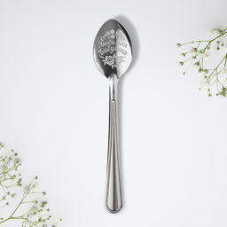 Цена за 3 шт. Ложка чайная с гравировкой Любимая бабушка, 3?14 см