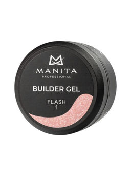 Manita Professional Гель моделирующий для ногтей с хлопьями юки / Builder Gel Flash №01, 15 мл
