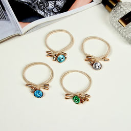 Цена за 12 шт. Резинка для волос «Флорентина», камни, 2×2 см, МИКС