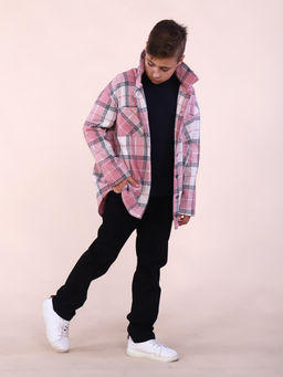 Рубашка Гранж коричневая клетка - Ладошки фото 41