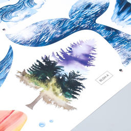 Наклейка пластик интерьерная цветная "Звери. Среда их обитания" 60х85 см