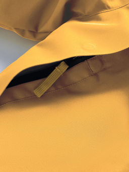 Парка зимняя подростковая для мальчика с капюшоном желтого цвета 9533J