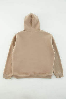 TRENDYOL MAN Gri Oversize/Genis Kesim Kapusonlu Hayvan Nak?sl? Ici Polarl? Sweatshirt TMNAW24SW00097 - Trendyolmilla фото 20