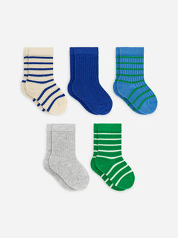 Calcetines de punto de canal? para beb?, 5 pares