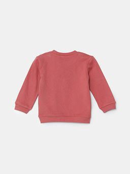 Bisiklet Yaka ?i?ekli Kal?n K?z ?ocuk Sweatshirt