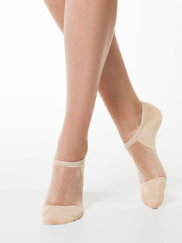 Цена за 2 шт. Ультракороткие носки из хлопка со вставками из прозрачной сетки CONTE ACTIVE рис.000