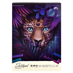 Альбом для смешанных сухих техник А3 30 л., арт. 59478 / 10 ЛЕОПАРД