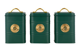 Набор банок для сыпучих продуктов Grandham, зелёные, 1,45 л, 3 шт - Maxwell & Williams фото 2