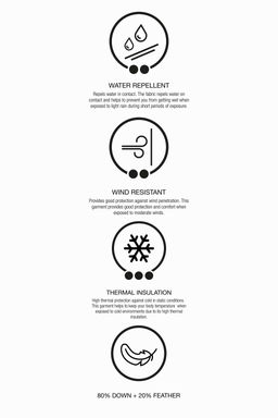 GEOMETRIC PRINT 80% DOWN AND 20% FEATHER PUFFER JACKET WATER-RESISTANT AND WINDPROOF RECCO® SYSTEM SKI COLLECTION - Zara фото 12