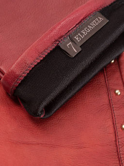 Перчатки женские ш/п F-IS1392 burgundy - Eleganzza фото 5