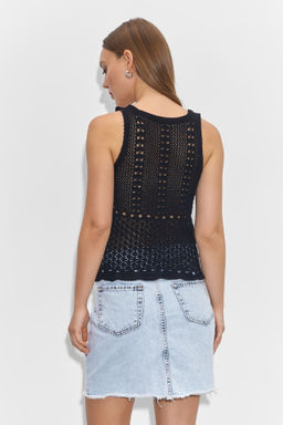 Топ ажурной вязки с V-образным вырезом - Mollis фото 4