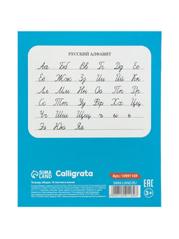 Тетради 10 штук, 18 листов в линейку Calligrata KIDS, блок офсет, 5 видов