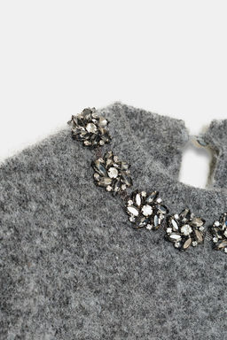 SHORT SLEEVE KNIT JUMPER WITH JEWEL BEADS - Zara фото 8