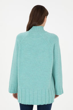 Женский свитер с водолазкой цвета морской волны Неожиданная скидка в корзине - U.s. polo assn фото 5