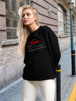 Лонгслив женский Дом там где...Kazan