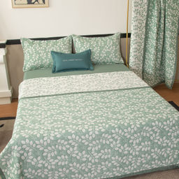 Комплект постельного белья на резинке Сатин Aurora Veil с Покрывалом AVR006 180*200*25;160*200*25;140*200*25 Евро - Ситрейд фото 10