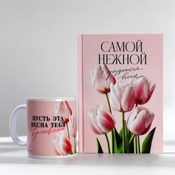 Подарочный набор: ежедневник А5, 80 листов и кружка Пусть эта весна тебя вдохновляет - Artfox фото 2