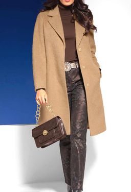 Пальто, бежевое