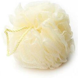 BASICARE Мочалка со шнуром-ЛЮКС цвет бежевый 50гр