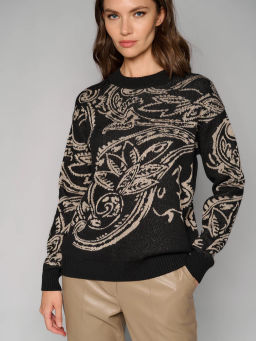 Джемпер женский 12411-53025 paisley black