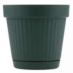 Горшок для цветов пластмассовый "Классика" 1,4л, д14,5см, h13,5см, с поддоном, темно-зеленый (Россия)