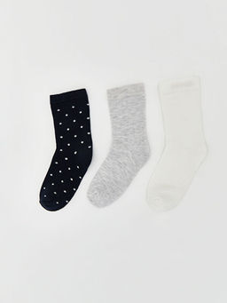 Desenli K?z Bebek Soket ?orap 3l?