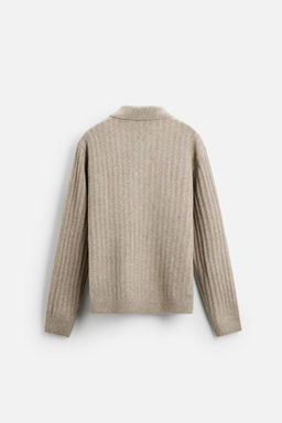 RIBBED KNIT POLO SHIRT - Zara фото 6
