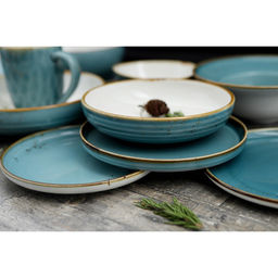 Тарелка глубокая Magistro Церера, 700 мл, d=18.5 см, фарфор, голубая фото 8