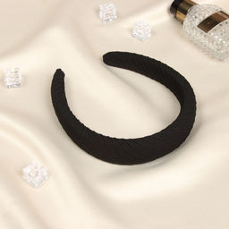 Ободок для волос «Жаннет», классик орнамент, 3 см, чёрный