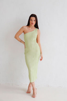 12605 Платье асимметричное фисташковое - Martichelli фото 2