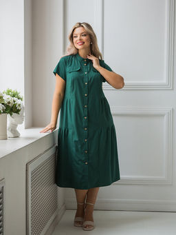 Платье 1338 темно-зеленый