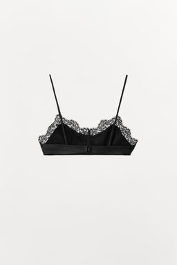 SUJETADOR PIEL 100% ENCAJE / Negro - Zara фото 3